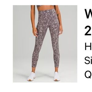 Wunder Train High Rise Tight 25” Hideaway Camo Lunar Rock Color Lululemon